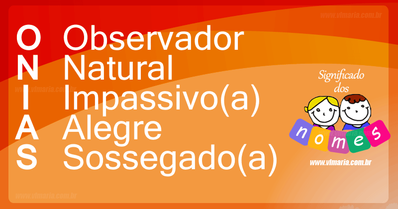 Imagem com o nome ONIAS