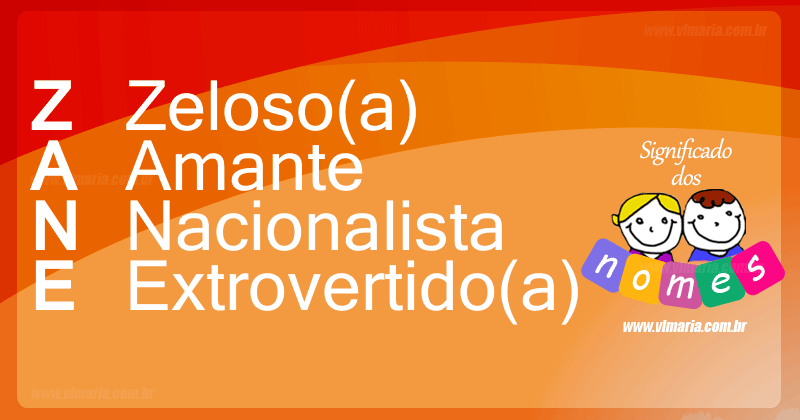 Imagem com o nome ZANE