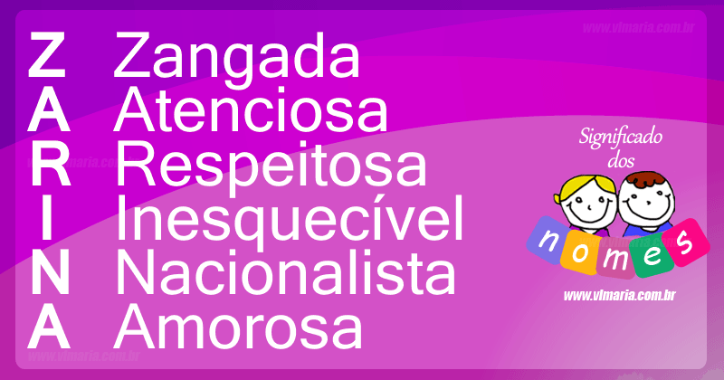 Imagem com o nome ZARINA