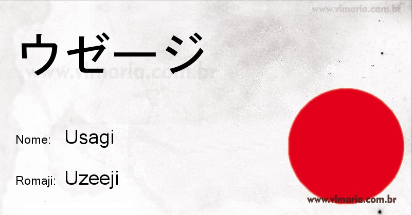 Nome USAGI em japonês